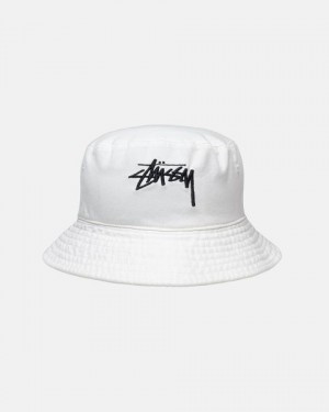 Beige Stussy Bucket Big Stock Hats | 8496SVTDY