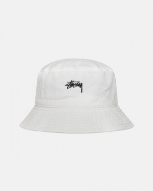 Beige Stussy Bucket Stock Hats | 2713OVGWJ