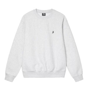 Beige Stussy Swirl Applique Crew Sweatshirts | 8172WSMCP