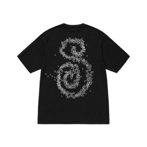 Black Stussy Ants Pigment Dyed T Shirts | 8741VSGQN