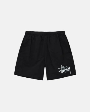 Black Stussy Big Basic Water Shorts | 0389GHJLU