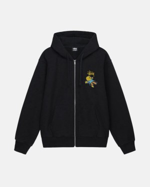 Black Stussy Dollie Zip Hoodie | 5391HCYUM