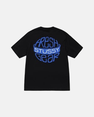 Black Stussy Fresh Gear T Shirts | 7254LCXYK