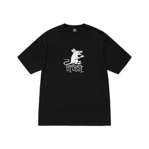 Black Stussy Rat Pigment Dyed T Shirts | 9518ADVLO