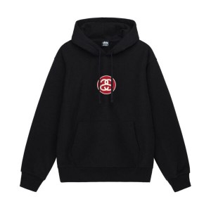 Black Stussy Ss-link Hoodie | 5269FRPLS