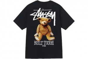 Black / Brown / White Stussy Built Tough T Shirts | 0683WJDBK