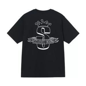 Black / White Stussy Gear Banner T Shirts | 3186QUWMD