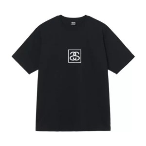 Black / White Stussy Squared T Shirts | 9168LVWQC