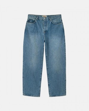 Blue Stussy Big Ol' Denim Jeans | 5210DYNFU