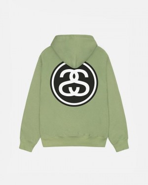 Green / Black Stussy Ss-link Hoodie | 3064YDXVF