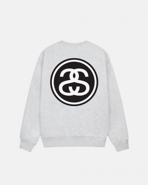 Grey Stussy Ss-link Crew Sweatshirts | 0295HBRWU