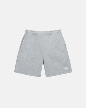 Grey Stussy Stock Logo Sweat Shorts | 9536RBLAH