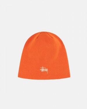 Orange Stussy Skullcap Basic Beanie | 0517NEWGU