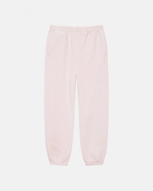 Pink Stussy Overdyed Stock Logo Sweatpants | 7894FBHPZ