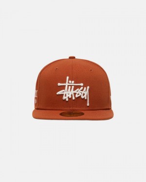 Red Stussy New Era 59fifty Authentic Caps | 9841WLGDP