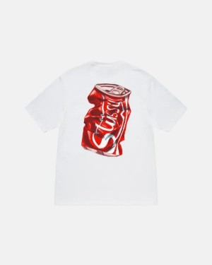 White Stussy Soda Can T Shirts | 1408UZMXO