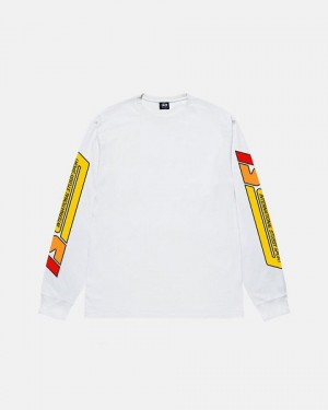 White Stussy Sport Ls Sweatshirts | 3251JDWTE