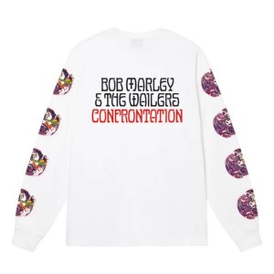 White / Multicolor Stussy Confrontation Ls Sweatshirts | 3410CSMJW