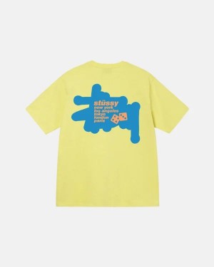 Yellow Stussy Silhouette T Shirts | 4865OFBWJ