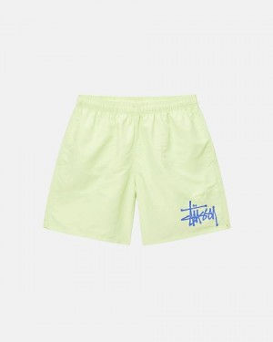 Yellow Stussy Water Big Basic Shorts | 3140LPWGT