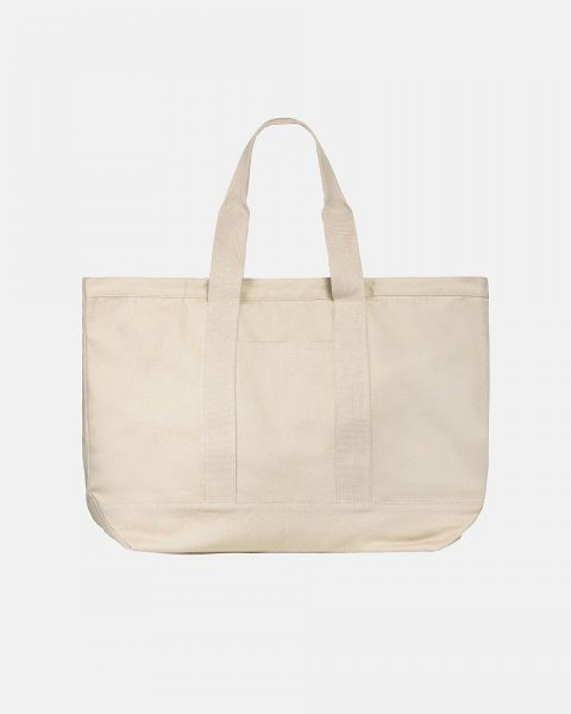 Beige Stussy Canvas Extra Large Tote Bags | 1358CRAZU