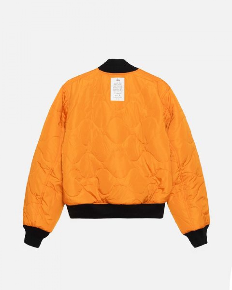 Black Stussy Built Reversible Bomber Jackets | 5298UFLNX