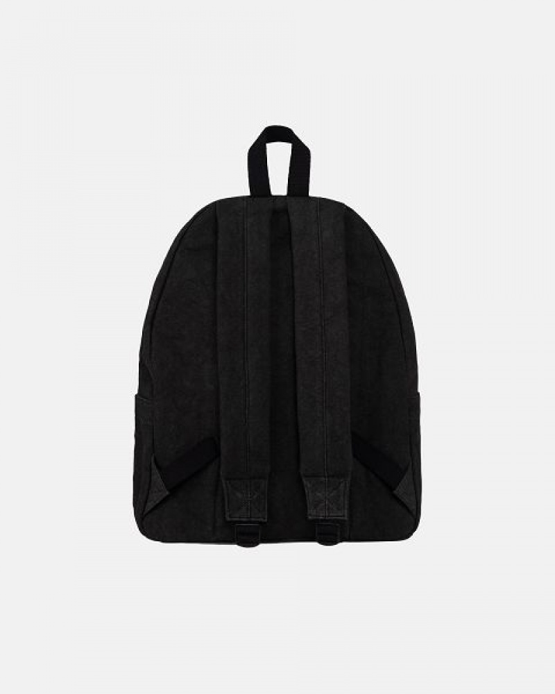 Black Stussy Canvas Backpacks | 2078YNMKC