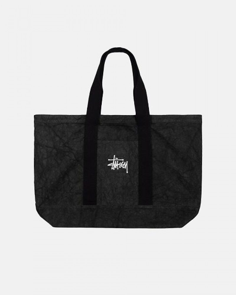 Black Stussy Canvas Extra Large Tote Bags | 6835EPWRZ