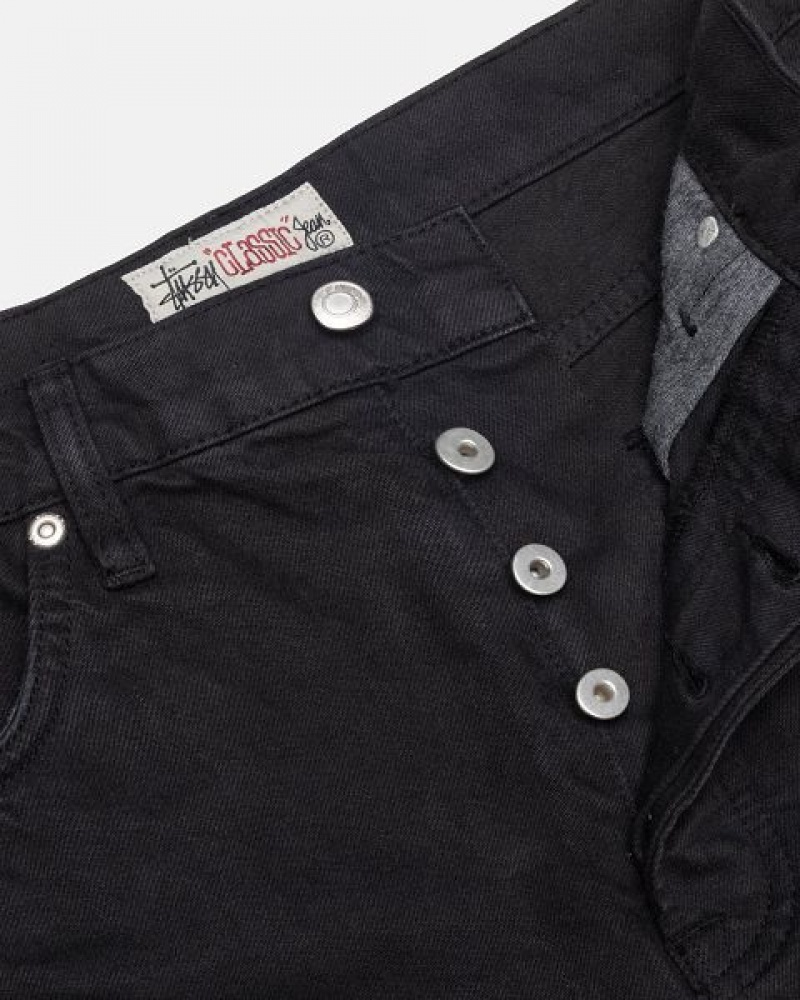 Black Stussy Classic Overdyed Jeans | 9285QSFBH