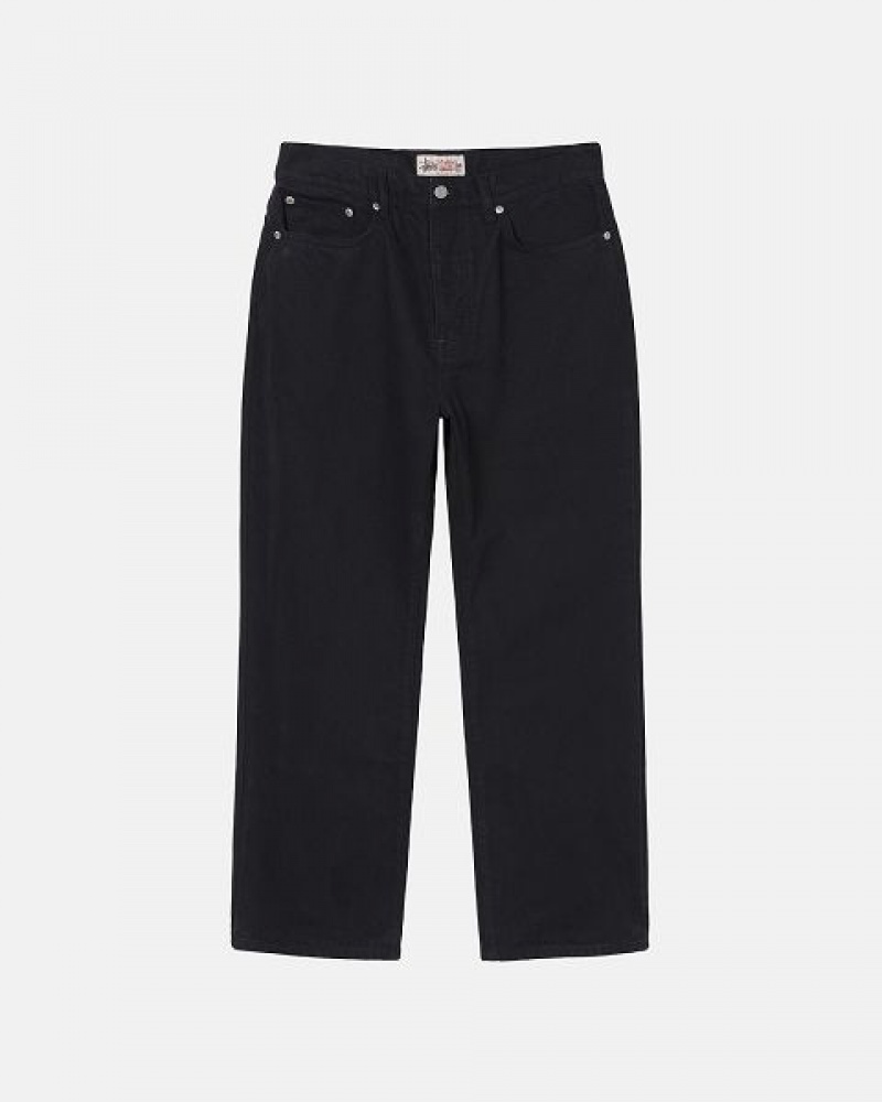 Black Stussy Classic Overdyed Jeans | 9285QSFBH