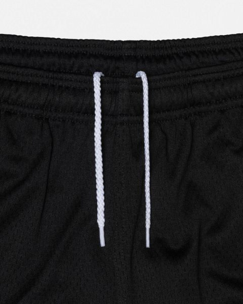 Black Stussy Mesh Big Basic Shorts | 4216VMBZE