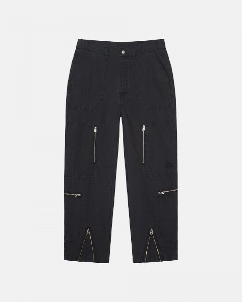 Black Stussy Nyco Flight Pants | 9753CGKQO