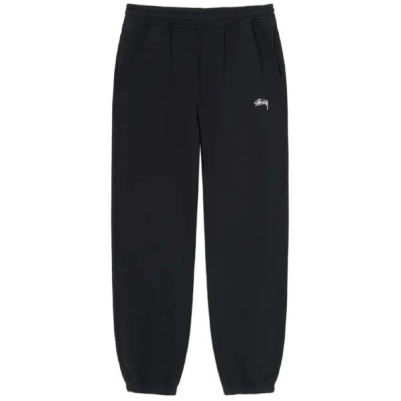 Black Stussy Stock Logo Pants | 0397YREGH