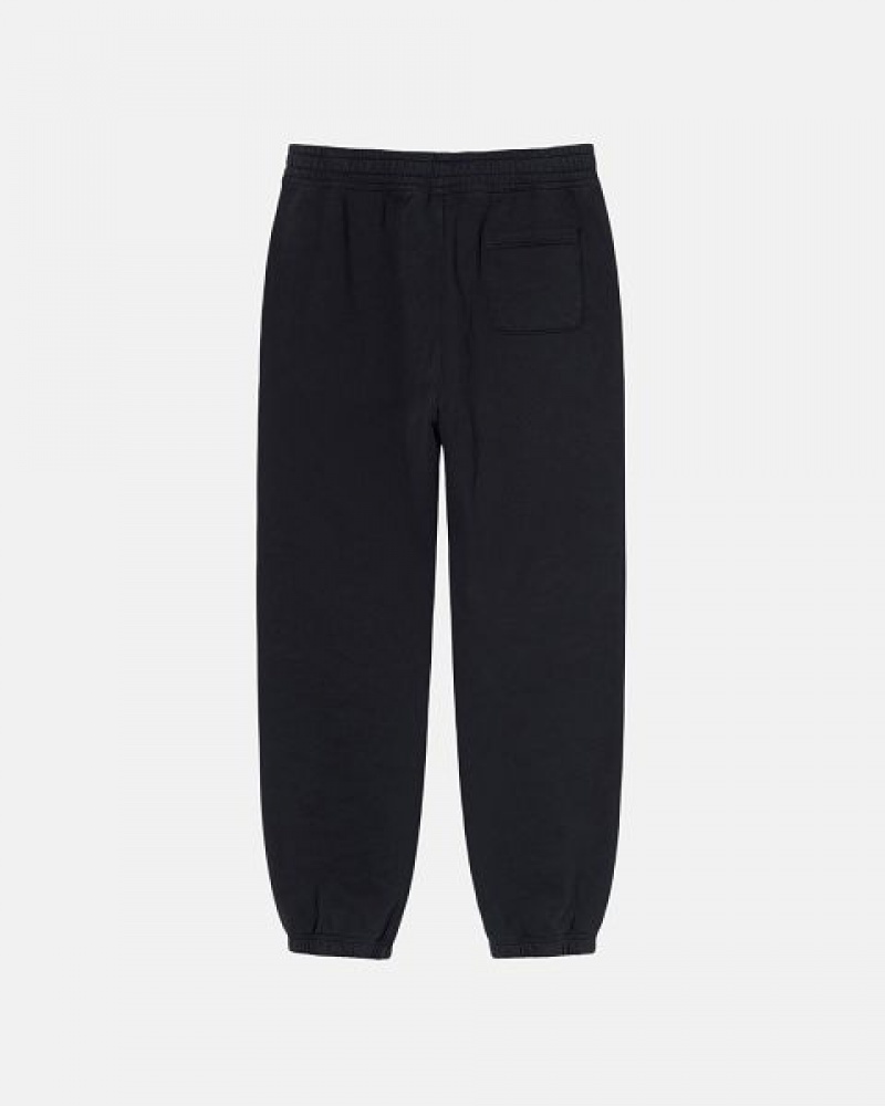 Black Stussy Stock Logo Sweatpants | 5049ZCDGY