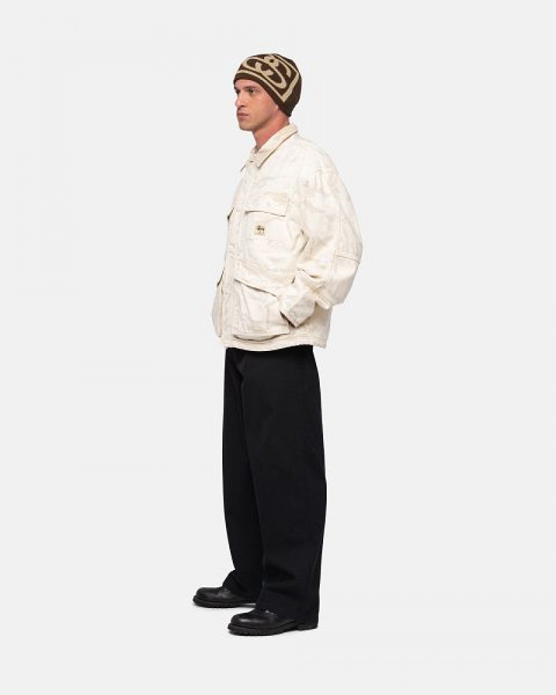 Black Stussy Workgear Twill Pants | 7149NSFBO