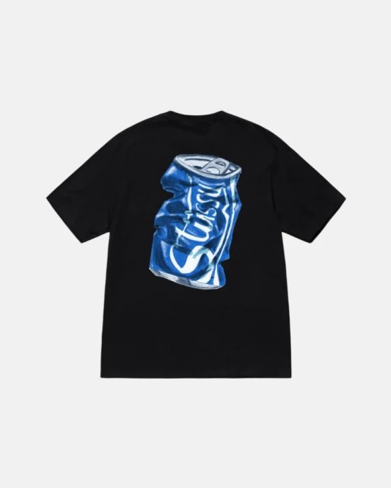 Black / Blue Stussy Soda Can T Shirts | 7062UTBXY