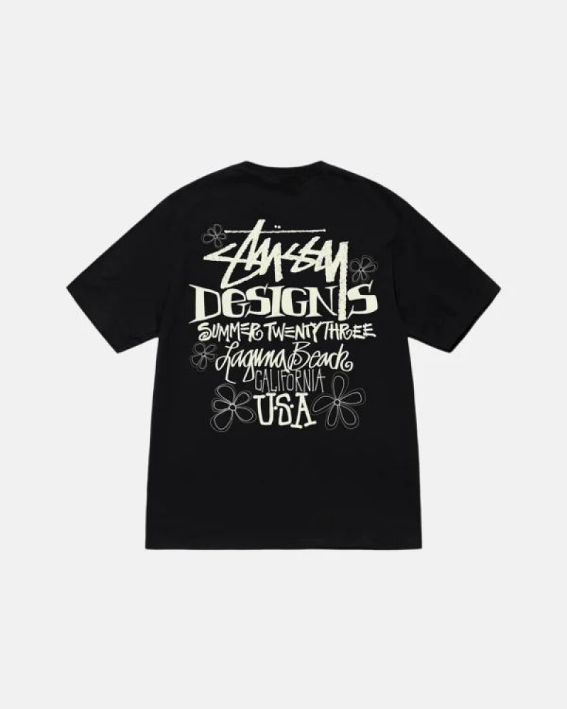 Black / White Stussy Summer Lb T Shirts | 9731YKFXI