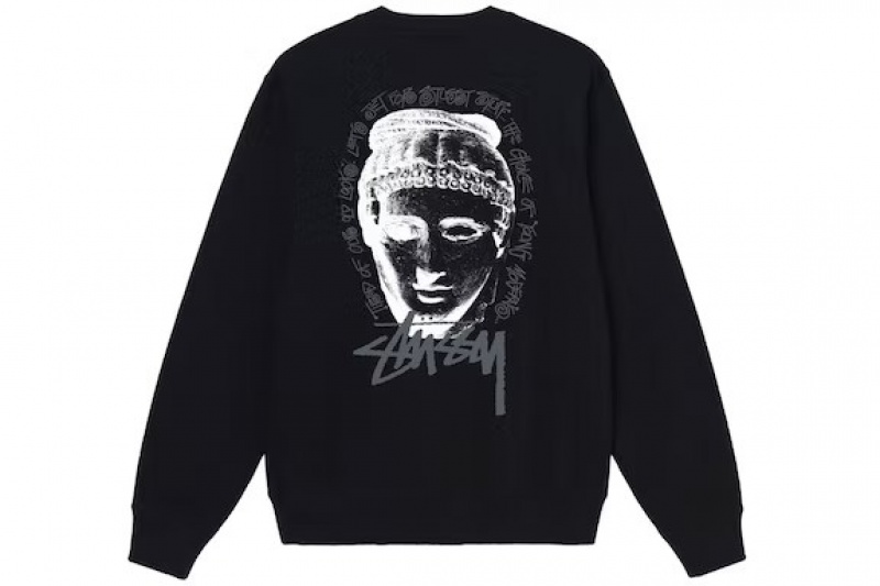 Black / White Stussy Young Moderns Sweatshirts | 6841MNURF