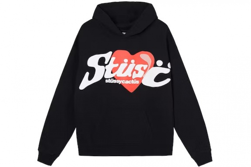 Black / White / Red Stussy X Dover Street Market Hoodie | 1436YFPCG