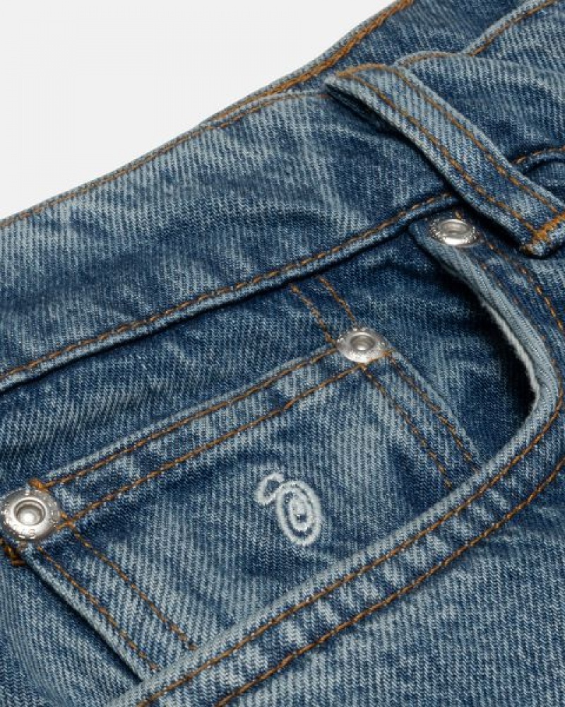 Blue Stussy Classic Denim Jeans | 9735GLEPY