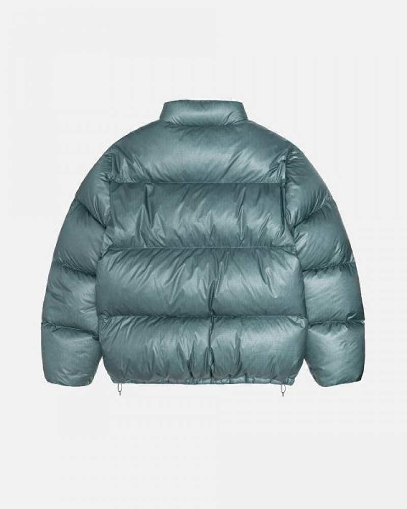 Blue Stussy Parachute Ripstop Down Jackets | 8603MRHUT