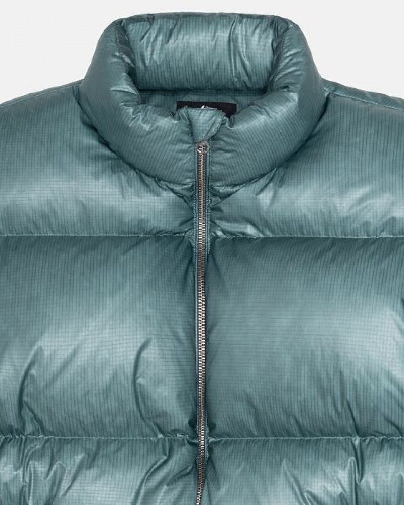 Blue Stussy Parachute Ripstop Down Jackets | 8603MRHUT