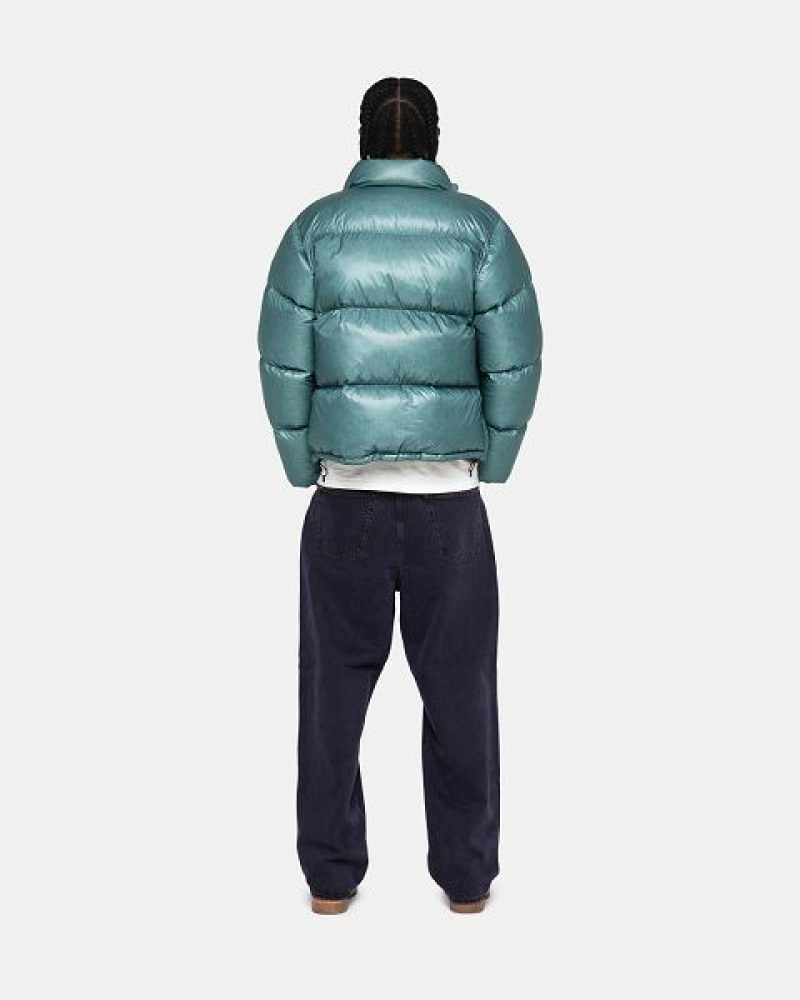 Blue Stussy Parachute Ripstop Down Jackets | 8603MRHUT