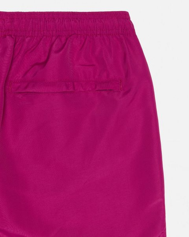 Burgundy Stussy Water Big Basic Shorts | 7519DTROB