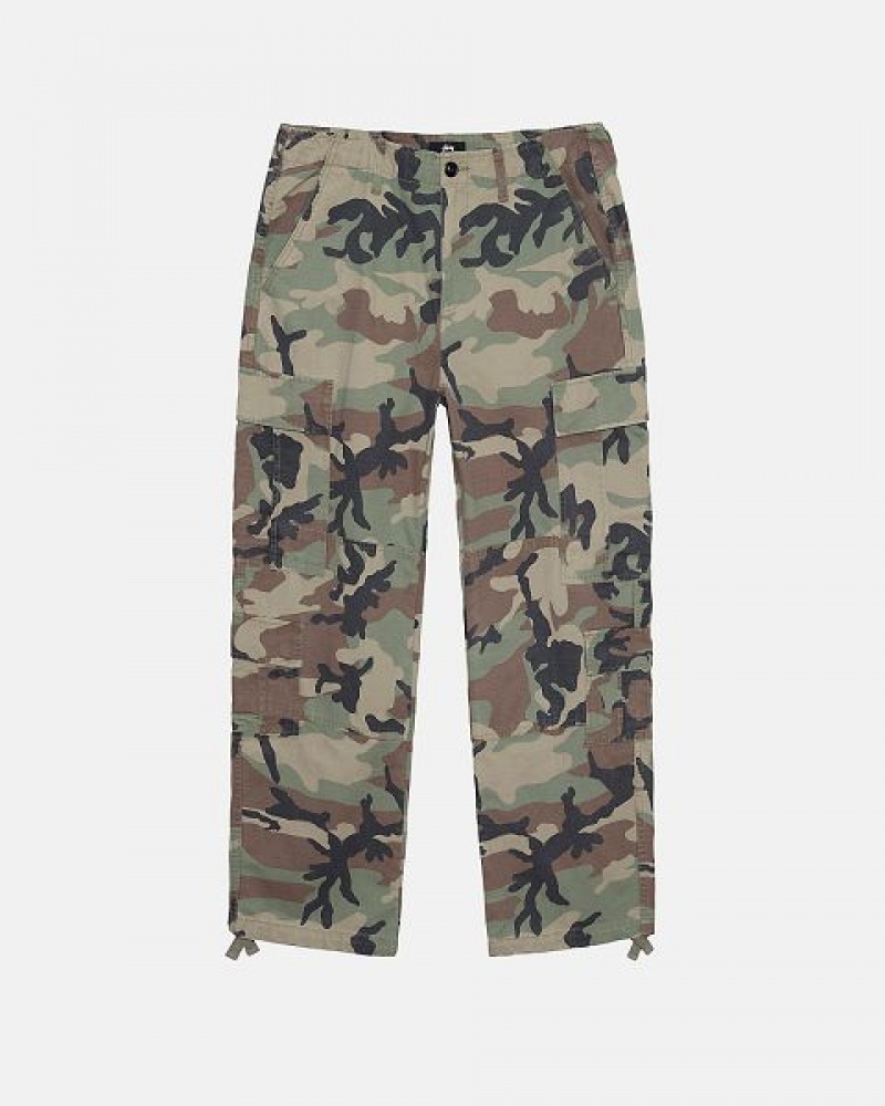 Camo Stussy Surplus Cargo Ripstop Pants | 1256OKGSQ