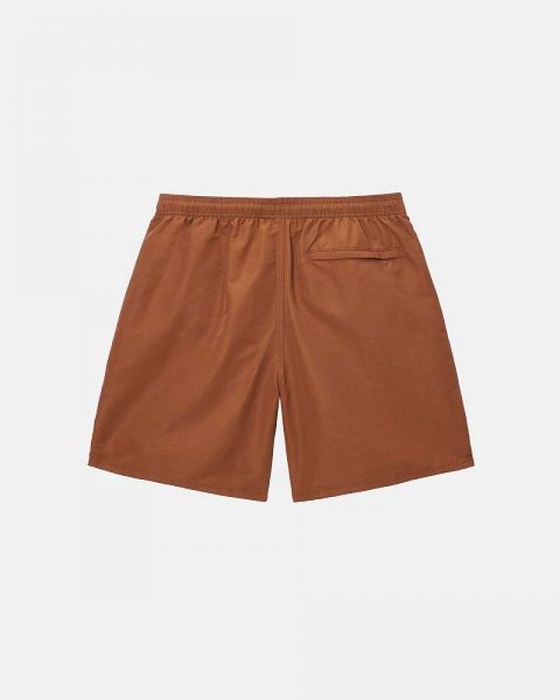 Coffee Stussy Water Big Basic Shorts | 6215AWZLM