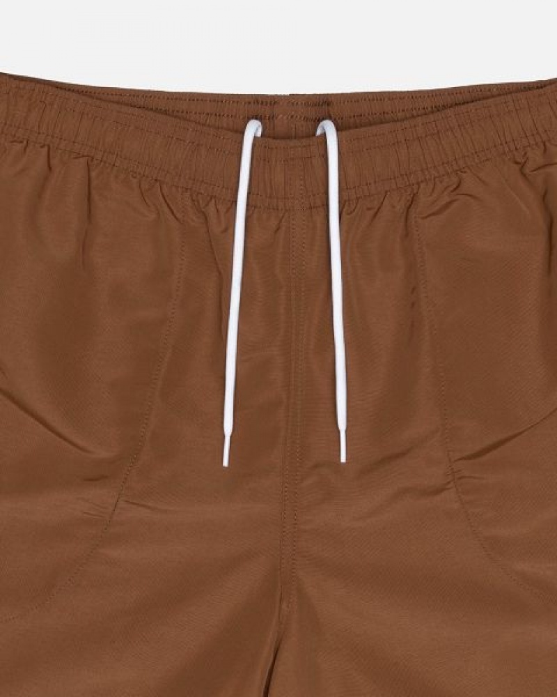 Coffee Stussy Water Big Basic Shorts | 7801JDXNE