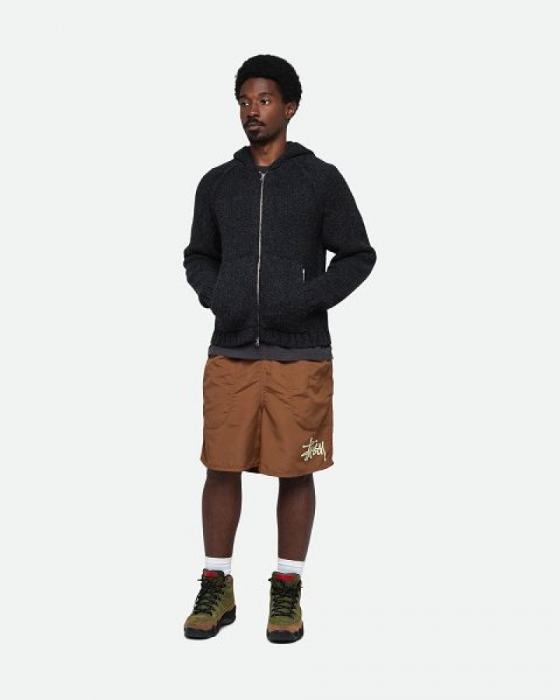 Coffee Stussy Water Big Basic Shorts | 7801JDXNE