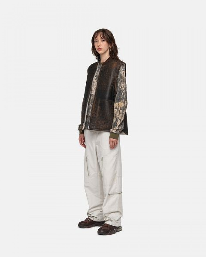 Cream Stussy Nyco Flight Pants | 6754JQZUG