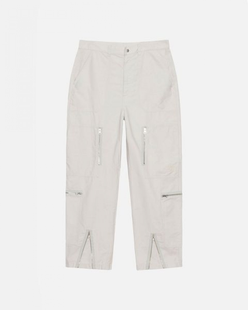 Cream Stussy Nyco Flight Pants | 6754JQZUG